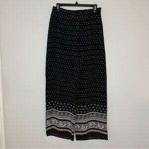 Iris Floral Boho Wide-Leg Pants – Size L